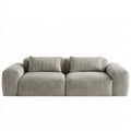 2-Seat Beige Polyester Corduroy Loveseat Sofa, 70.9 x 35.4 x 31.5 in