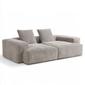 2-Seat Corduroy Loveseat Sofa, 88 x 43 x 31 in, Beige